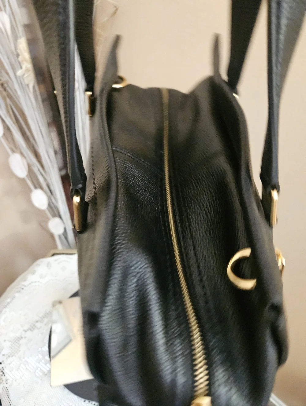 ❤️💕Womens Large Marc Jacobs Black Textured Leather Satchel🩷❣️ - Picture 4 of 7